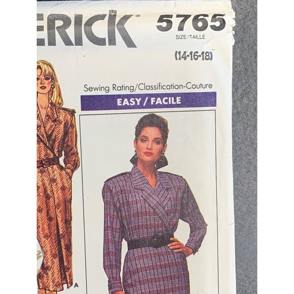 Butterick Misses Dress Sewing Pattern Sz 14-18 5765 - Picture 2 of 4